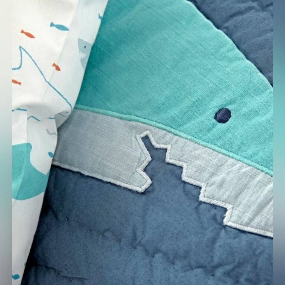 KIDS THE LAND OF NOD SHARK BAIT COTTON SHAM - STANDARD SIZE - 1 SHAM